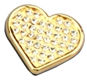 Stick On Letter Heart Gold
