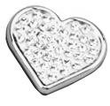 Stick On Letter Heart Silver